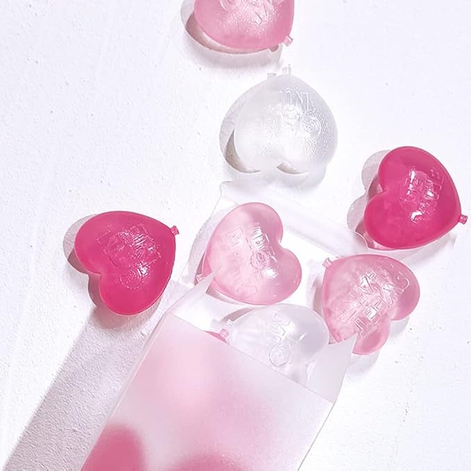 Reusable Ice Cube, 30 pcs Heart Shape Reusable Ice Cubes for Drinks, Whiskey, Cocktails, Wine, Coffee.Washable Non-Melting Plastic Ice Cubes BPA