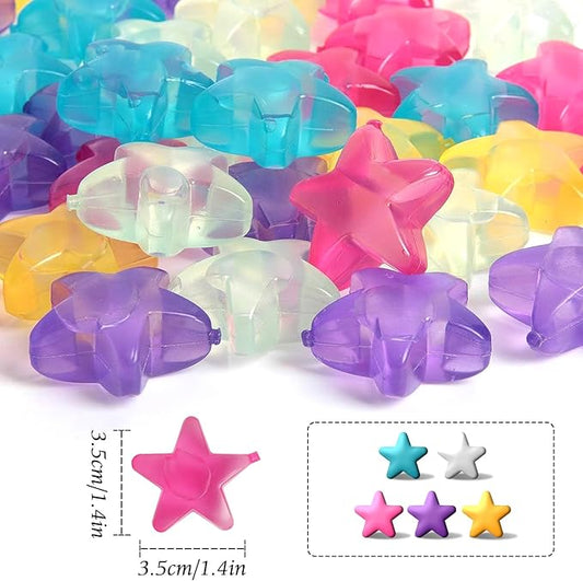 40 Pack Reusable Plastic Ice Cubes Star Shape for Drinks Like Whiskey,Wine,Vodka or Beer,Filled With Pure Water,to Keep Your Drink Cold Longer,Assorted Colors